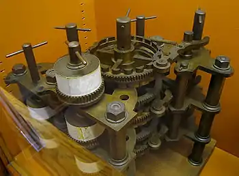 Partial assembly of Charles Babbage’s Difference Engine from original brass parts