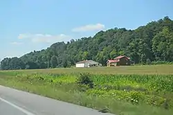 Fields along U.S. Route 52 east of Franklin Furnace