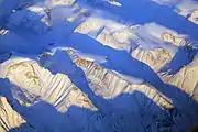 Baffin Mountains from the air,  Cumberland Peninsula