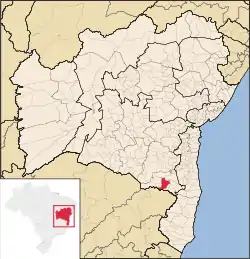 Location of Macarani in Bahia