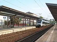 Werdau station with an S-Bahn train (2016)