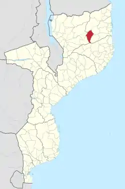 District location in Mozambique