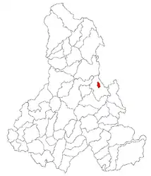 Location in Harghita County