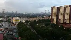 Sri Permaisuri seen from Sri Penara Apartment. Seen at the background are Maybank Tower and KL Tower (right side) and Mid Valley City (left side).