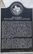 Historical marker for the town center