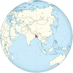 Location of East Bengal