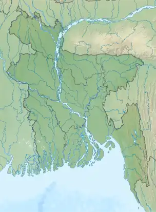 Location of the lake in Bangladesh.