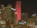 Tower lit red for National Day of Remembrance for Murder Victims 9/25/2008