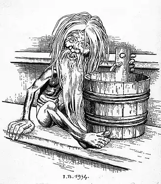 Bannik ("Bath Spirit"), by Ivan Bilibin