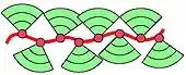 cartoon representation of a dendronized polymer