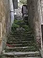 Medieval stairs within the narrow streets.