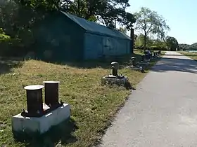 Mooring posts from former Navy base