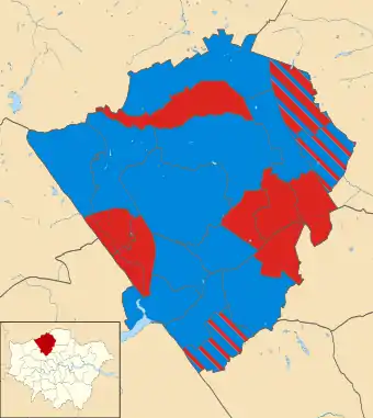 Barnet 2018 results map