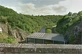 The Rochebut Dam, on the Cher river, between Mazirat and Teillet-Argenty