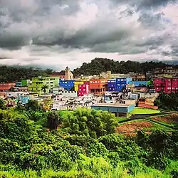 View of Barranquitas Pueblo from PR-152 (2013).