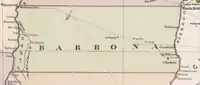 Barrona County in John Sands 1886 map