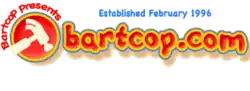 Logo as seen at the top of Bartcop.com homepage.