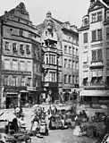 Barthels Hof, seen from the market (before 1870)