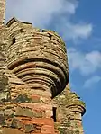 South-East Bartizan on Greenknowe Tower, Scottish Borders (and another one in the background)