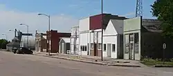 Downtown Bartley: west side of Commercial Street, July 2010