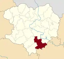 Raion location in Kharkiv Oblast