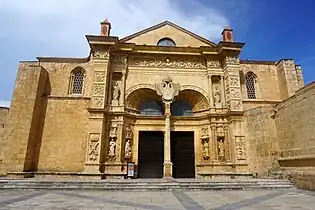 Gothic style Basilica Cathedral of Santa María la Menor, was the first cathedral built in the Americas