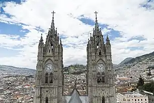 North face of the clock towers, viewed from the roof