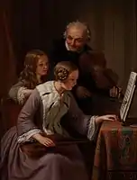 The Music Lesson, oil on panel, 1854