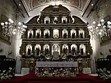 Main altar "retablo" of the Basilica Minore del Sto. Niño in Cebu City, Philippines