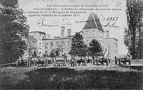 Artillery placements at the ruins of the Château