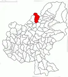 Location in Mureș County