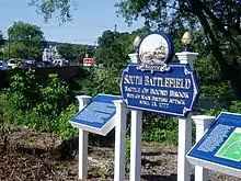 The battlefield marker in South Bound Brook