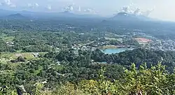 Aerial view of Bau District. Centre of the image is the town of Bau and Tasik Biru.