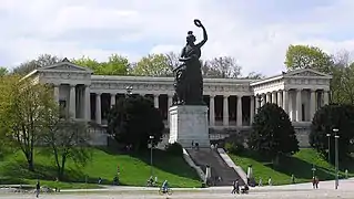 The Ruhmeshalle with the statue of Bavaria by Ludwig Schwanthaler