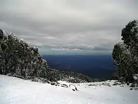 Baw Baw National Park, Victoria: Looking east across Gippsland from Mt Baw Baw, autumn 2006.