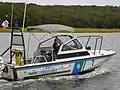 Town of Oyster Bay constable on patrol in waters on the north shore of Long Island, NY