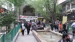 The Shah Mosque's entrance to the Grand Bazaar of Tehran