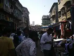 Crowd at the market in morning