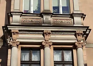 Ionic pilasters