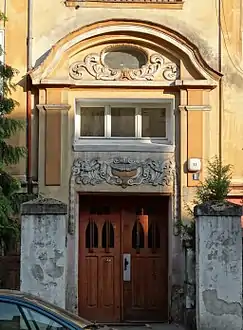 Details of the portal on Paderewksiego street