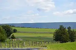 Fields south of Academia with Limestone Ridge in the background