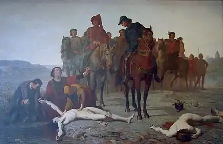 Charles the Bold found after the Battle of Nancy (1865), Auguste Feyen-Perrin