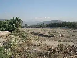 The river in Bebonuk during the dry season