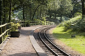 Beckfoot railway station, looking west to Ravenglass