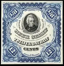 Beer revenue stamp proof single, 1871