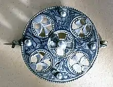 Silver disc brooch from the Beeston Tor Hoard