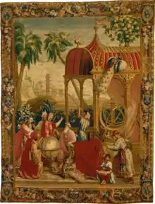 Aubusson tapestry celebrating Jesuit mission to China (1697–1705)