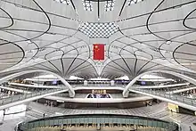 Beijing Daxing International Airport atrium, where the opening ceremony was held.