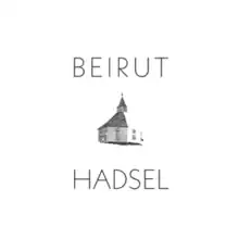 A white image with a small depiction of the Hadsel Church in Norway in the center, with the band's name above and the title below