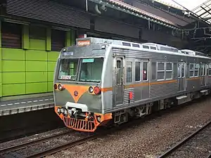 Former Toei 6000 series set in Indonesia with rebuilt front end called "Rakitan" in July 2007